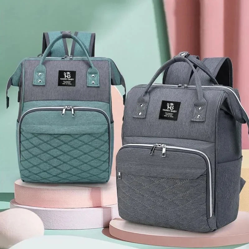 Zaino Fasciatoio Mamma Impermeabile Grande Capacità – Borsa Cambio Neonato con Tasche Termiche Portabiberon e Scomparti Multipli