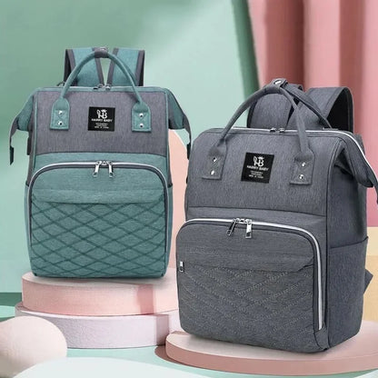 Zaino Fasciatoio Mamma Impermeabile Grande Capacità – Borsa Cambio Neonato con Tasche Termiche Portabiberon e Scomparti Multipli