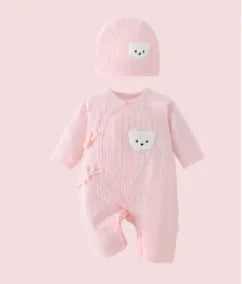 Tutina Kimono in Cotone per Neonati e Bambini con Cappellino – Maniche Lunghe (0-12 mesi)