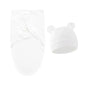 Fascia Swaddle Neonato in 100% Cotone con Cappellino – Copertina Avvolgente Regolabile 70 × 50 cm