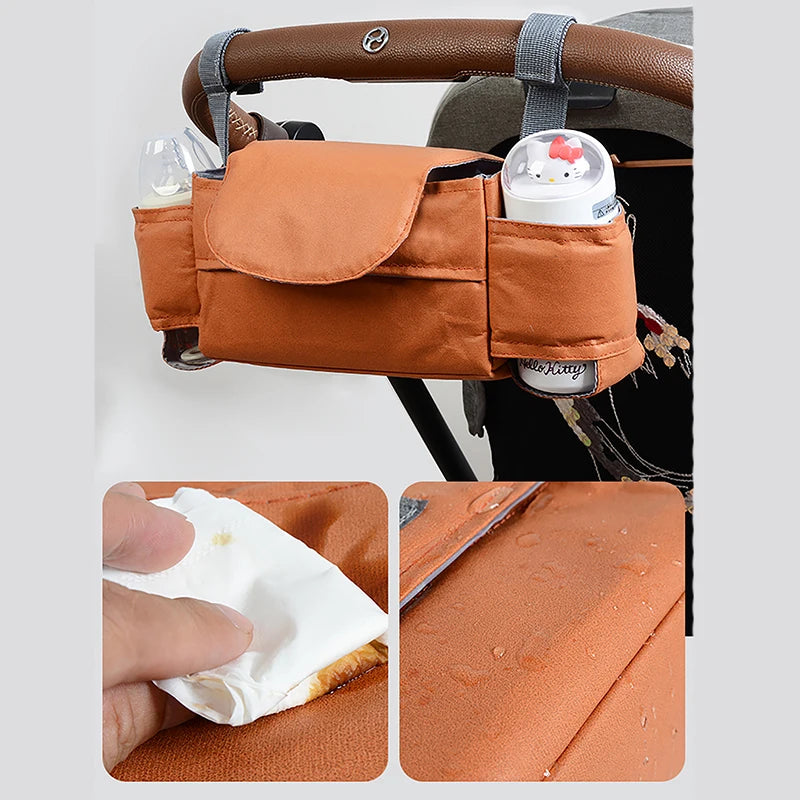 Organizer Passeggino Premium Impermeabile – Borsa Portaoggetti con Portabiberon, Tasche Multiple e Accesso Salviette