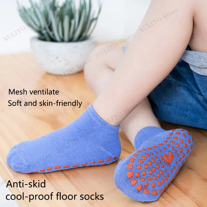 Calzini Antiscivolo per Bambini in Cotone Traspirante | Ideali per Casa, Asilo e Outdoor