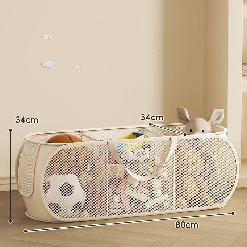 Cesto Organizer Porta Giochi e Peluche in Rete per Cameretta