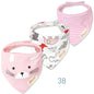Set 3 Bavaglini Bandana Neonato in Cotone Morbido con Fantasie – Bavette Assorbenti Unisex per Maschietto e Femminuccia 0-12 Mesi