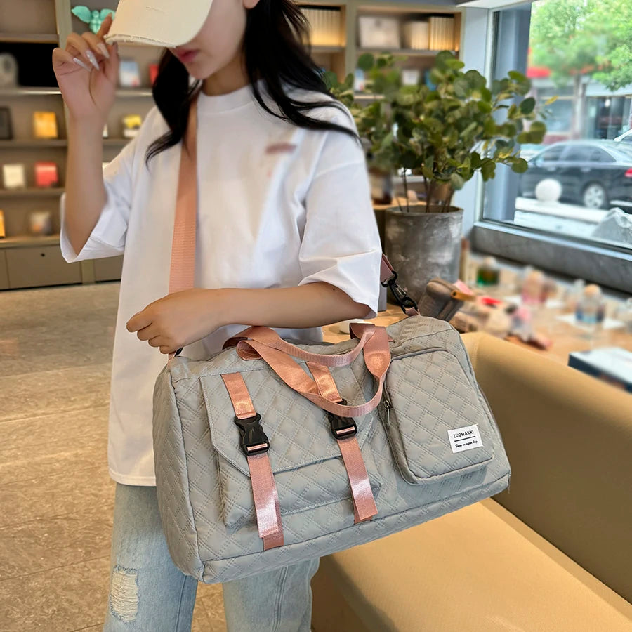 Borsone da Viaggio in Nylon Impermeabile con Scomparti Separati - Borsa Mamma Organizer Multifunzione