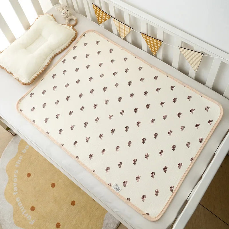 Traversa Neonato Impermeabile e Lavabile 50 × 70 cm – Tappetino Cambio con Superficie in Cotone