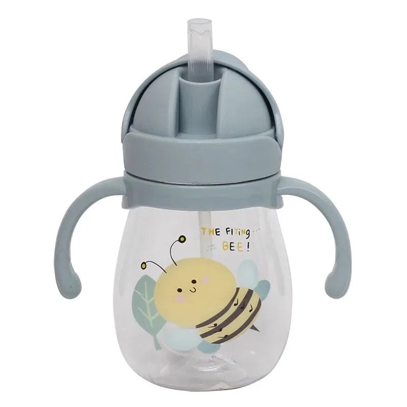 Bicchiere con Cannuccia Antigoccia per Bambini – 350 ml