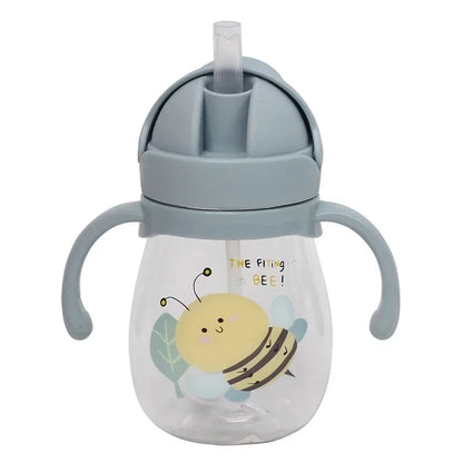 Bicchiere con Cannuccia Antigoccia per Bambini – 350 ml