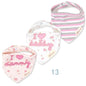 Set 3 Bavaglini Bandana Neonato in Cotone Morbido con Fantasie – Bavette Assorbenti Unisex per Maschietto e Femminuccia 0-12 Mesi
