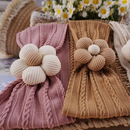 Fascia Elastica per Capelli con Fiore per Neonata e Bambina
