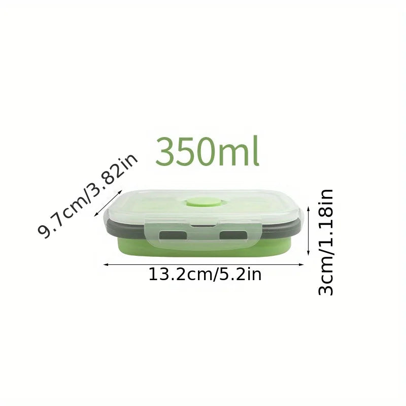 Contenitore Pappa Pieghevole in Silicone – Lunch Box Salvaspazio per Bambini e Mamme, Singolo o Set 4 Pezzi