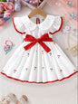 Abito Leggero da Bambina – Vestito con Fiocco e Colletto, 6 Mesi-3 Anni