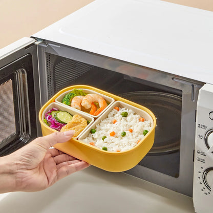Lunch Box Bambini con 3 Scomparti Removibili – Portapranzo con Custodia Termica Opzionale