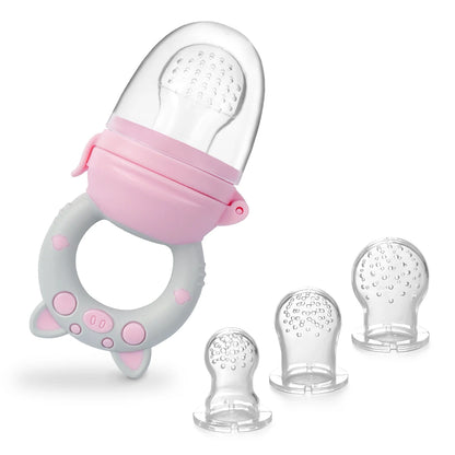 Ciuccio per Frutta Neonati – Succhietto in Silicone Morbido con Tettarelle Intercambiabili