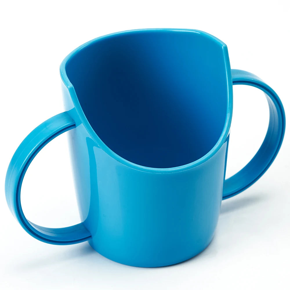 Tazza Inclinata con Manici per Bambini – Bicchiere Educativo 80 ml per l'Apprendimento Autonomo