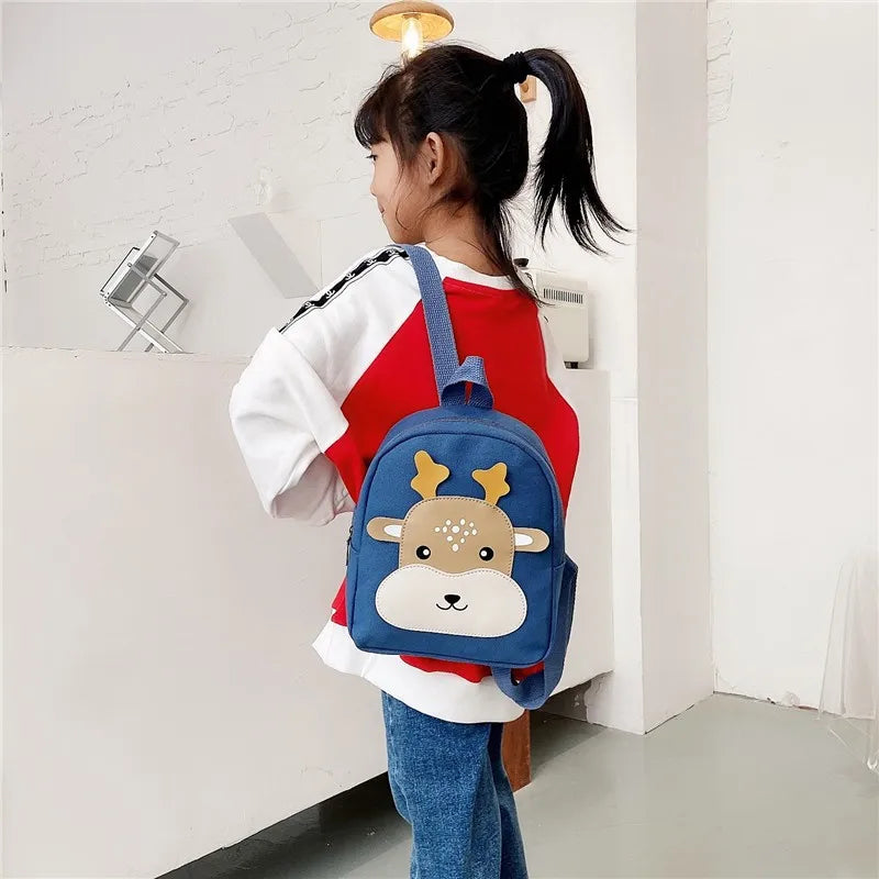 Zainetto Bambino con Animaletto – Mini Zaino in Tela per Asilo e Piccole Uscite