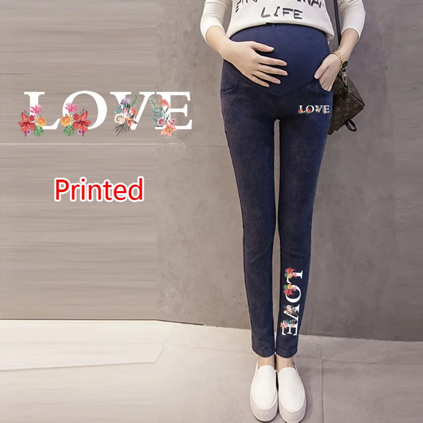 Jeans Premaman Elasticizzati con Fascia Regolabile in Vita