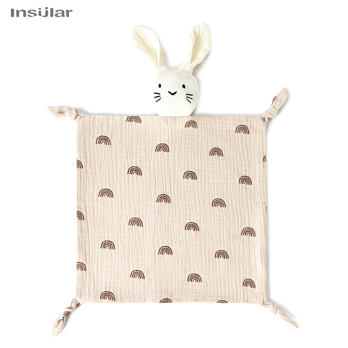 Doudou Coniglietto in Mussola di Cotone – Copertina Coccole per Neonati e Bambini
