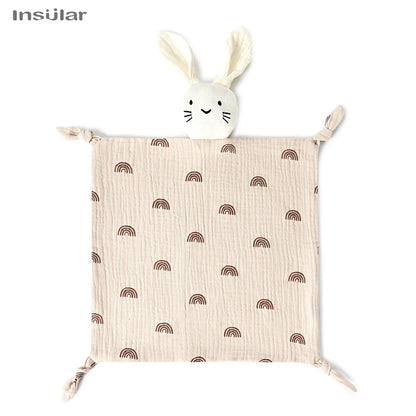 Doudou Coniglietto in Mussola di Cotone – Copertina Coccole per Neonati e Bambini