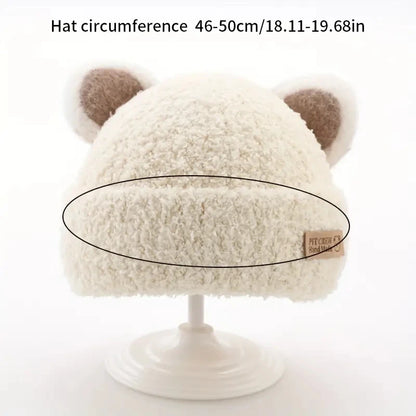 Berretto Bambino in Cotone con Orecchie da Animaletto – Cappello Caldo Elasticizzato 1–3 Anni