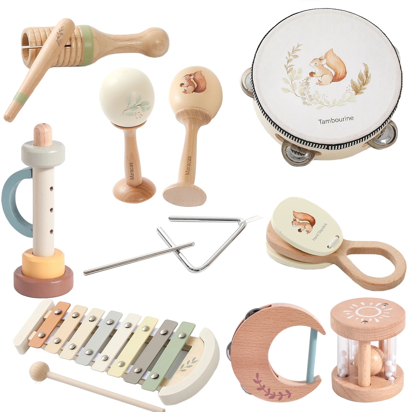 Strumenti Musicali Montessori in Legno per Bambini – Gioco Educativo Sensoriale