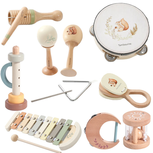 Strumenti Musicali Montessori in Legno per Bambini – Gioco Educativo Sensoriale
