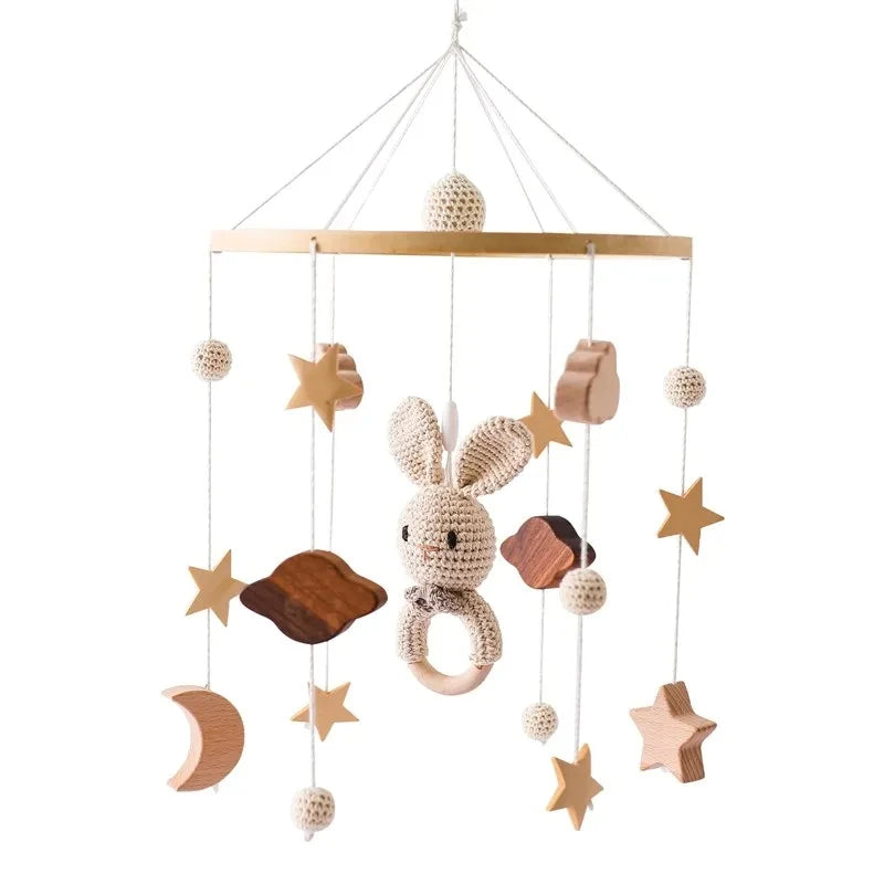 Carillon Musicale per Culla Effetto Legno – 35 Melodie e Rotazione