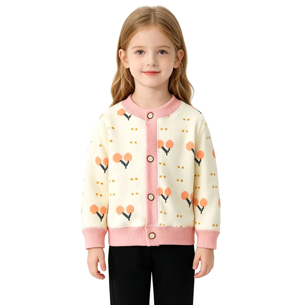 Cardigan Bambini con Bottoni – Maglia a Maniche Lunghe per Autunno e Mezza Stagione