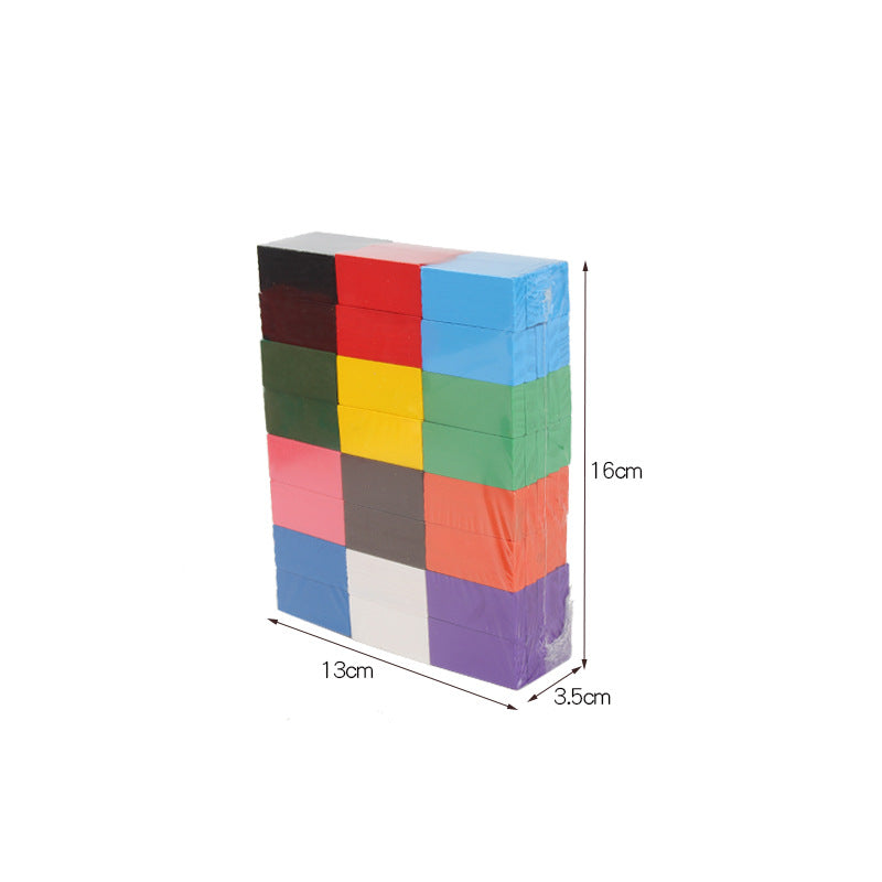 Domino in Legno Arcobaleno – Set Costruzioni Educative 120 Pezzi per Bambini, Gioco Creativo e Coordinazione