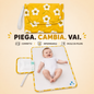 Fasciatoio Portatile Pieghevole e Impermeabile – Tappetino Cambio Pannolino Imbottito con Tasca Portaoggetti