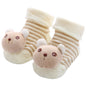 Calzini Antiscivolo Neonato con Animaletti in Cotone - Calze Baby 0-12 Mesi Morbide e Sicure