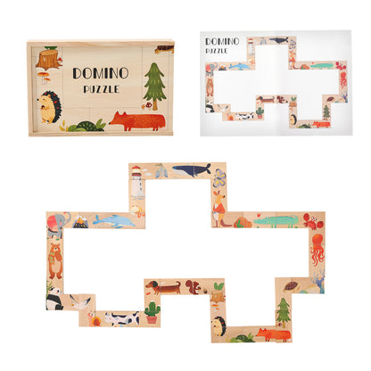 Puzzle Animali in Legno per Bambini – Gioco Educativo Interattivo per Sviluppo Logico e Coordinazione