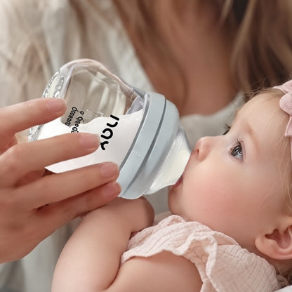 Biberon Anticolica in Vetro Borosilicato con Tettarella in Silicone Liquido – 80/160 ml