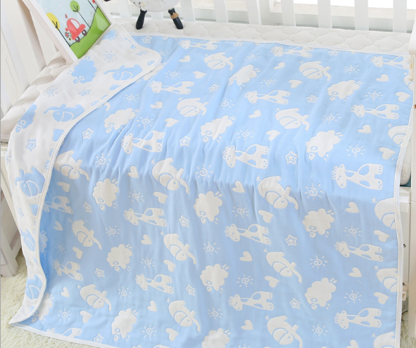 Copertina Asciugamano Neonato in Cotone 100% a 6 Strati 110 × 110 cm