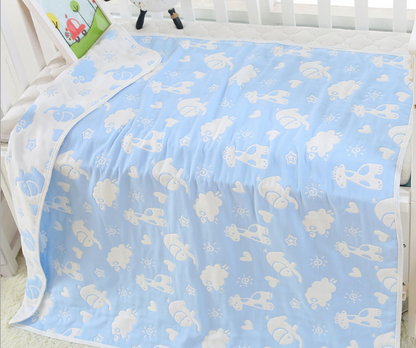 Copertina Asciugamano Neonato in Cotone 100% a 6 Strati 110 × 110 cm