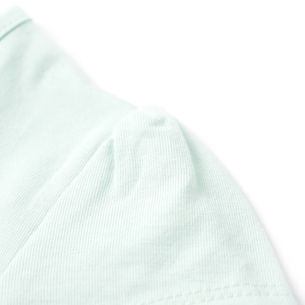 T-Shirt Bambino Verde Menta in Cotone Morbido – Maglietta Estiva Leggera 4-8 Anni