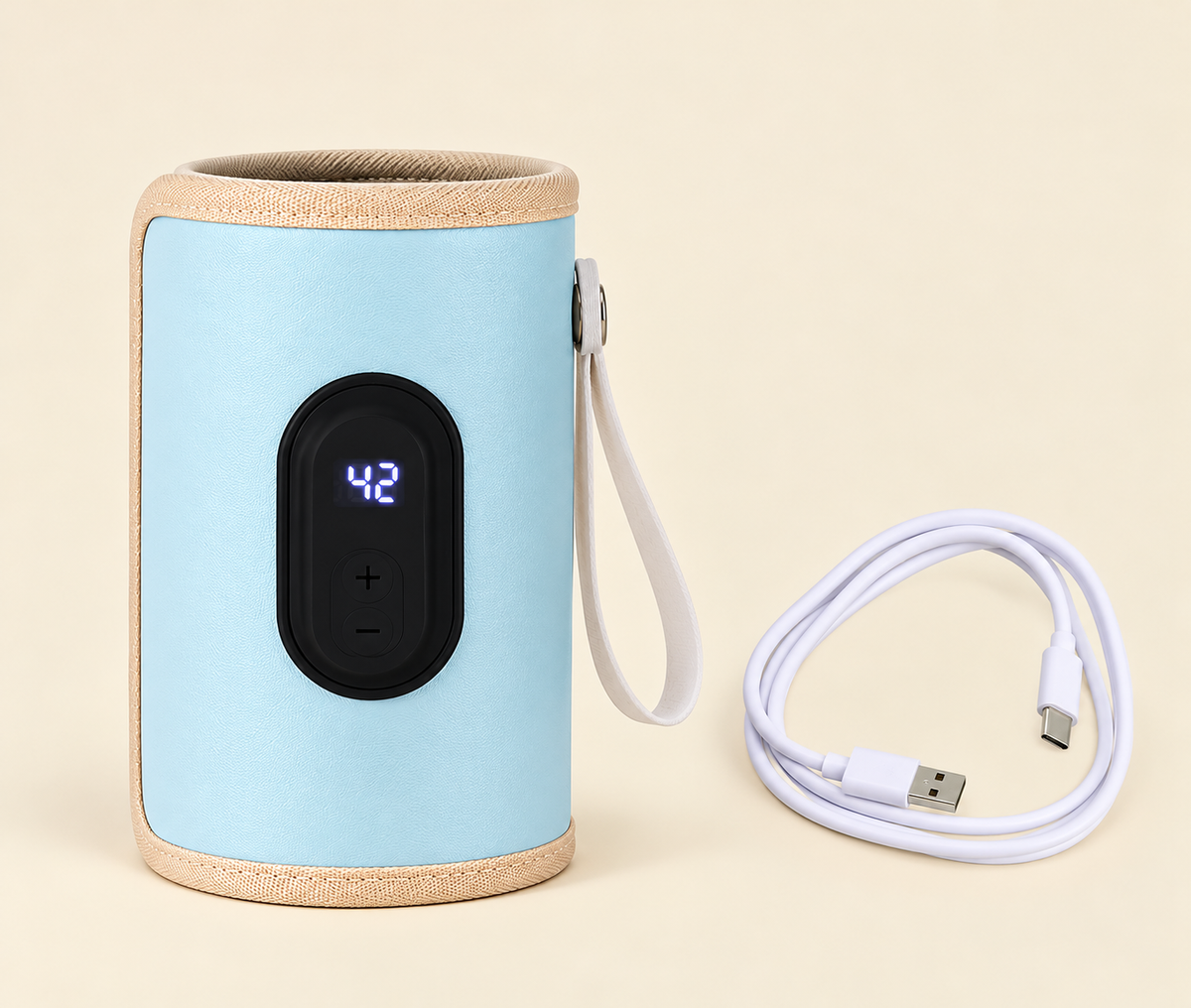 Scaldabiberon Portatile USB – Fascia Riscaldante con Controllo della Temperatura per Biberon
