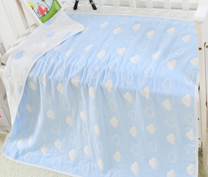Copertina Asciugamano Neonato in Cotone 100% a 6 Strati 110 × 110 cm