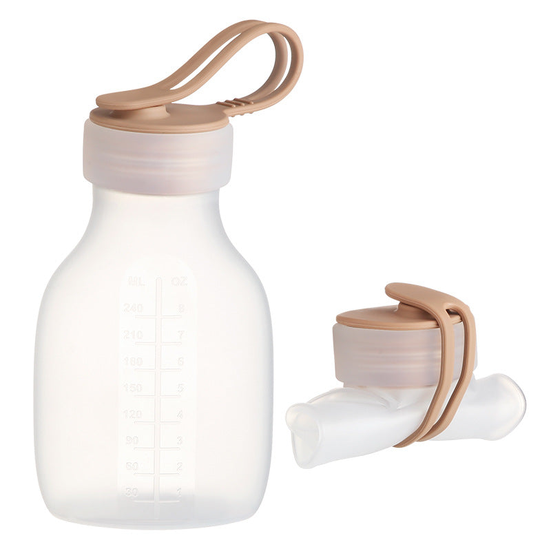 Bottiglia Latte Materno in Silicone Pieghevole 240ml | Contenitore Conservazione Latte Baby Ermetico Antigoccia