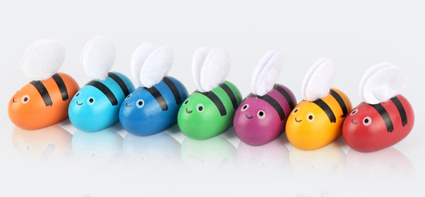 Gioco Educativo in Legno Api e Alveare – Gioco Sensoriale con Pinza per Coordinazione Mano-Occhio Bambini