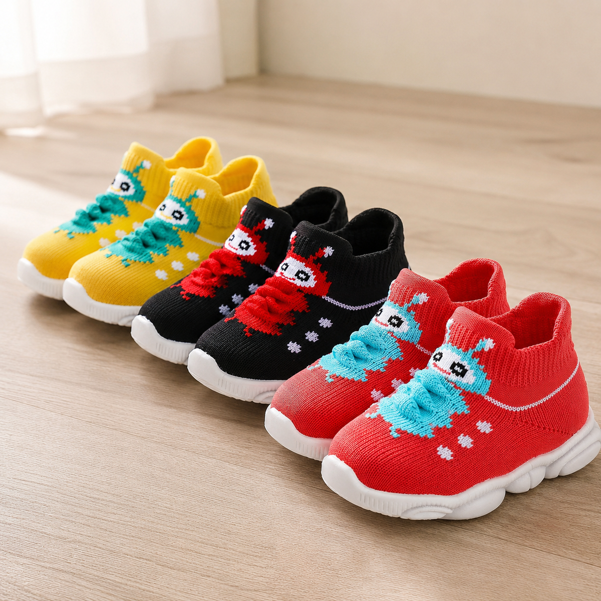 Scarpe Neonato Primi Passi Antiscivolo – Scarpine Morbide Senza Lacci Traspiranti