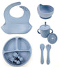 Set Pappa in Silicone per Bambini 8 Pezzi – Ciotola con Ventosa Antiscivolo per Svezzamento