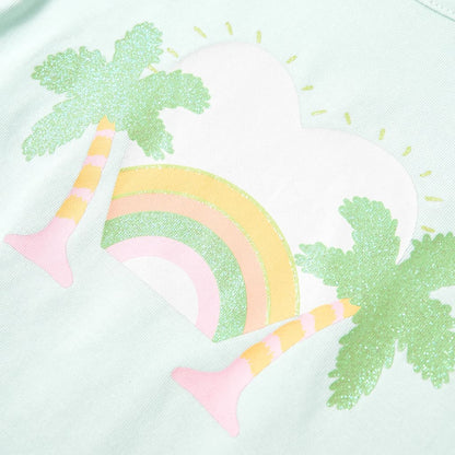 T-Shirt Bambino Verde Menta in Cotone Morbido – Maglietta Estiva Leggera 4-8 Anni