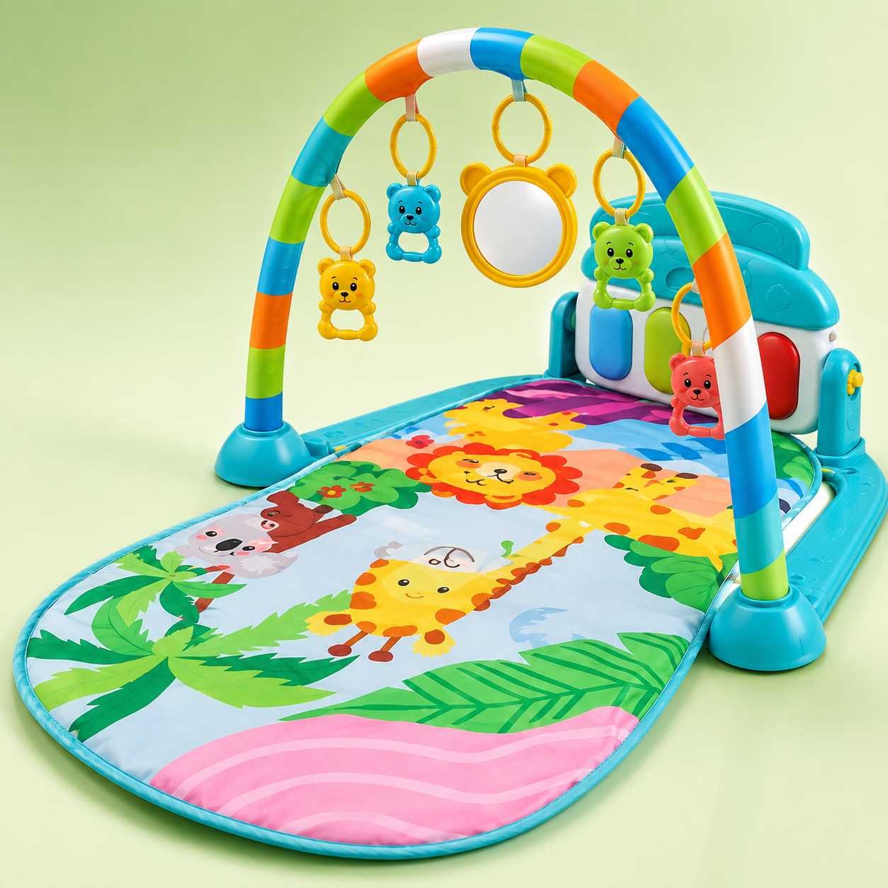 Palestrina Musicale per Neonati con Pianoforte per Piedini, Luci e Giochi Sospesi