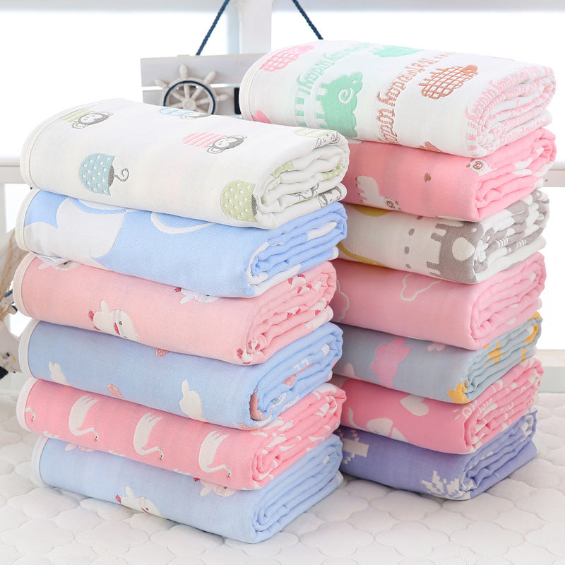 Copertina Asciugamano Neonato in Cotone 100% a 6 Strati 110 × 110 cm