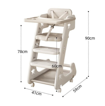 Seggiolone Evolutivo 3 in 1 per Bambini – Sedia Crescita Regolabile con Vassoio e Cinture di Sicurezza